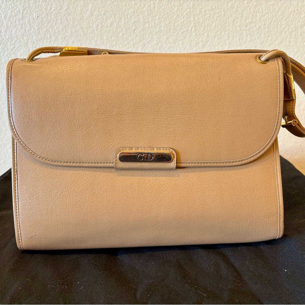 Vintage Dior Tan Shoulder Bag